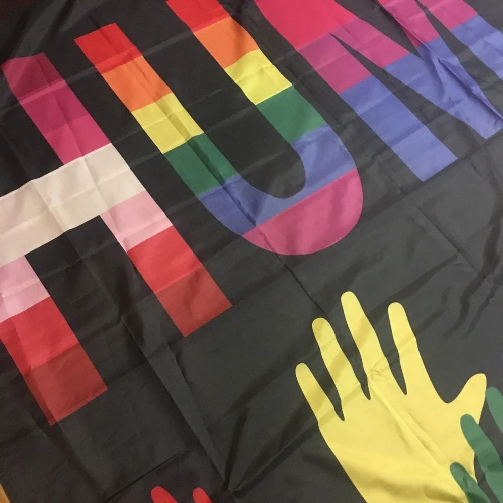 Equality Garden Flag Banner Human Hands Peace Love Sign 60